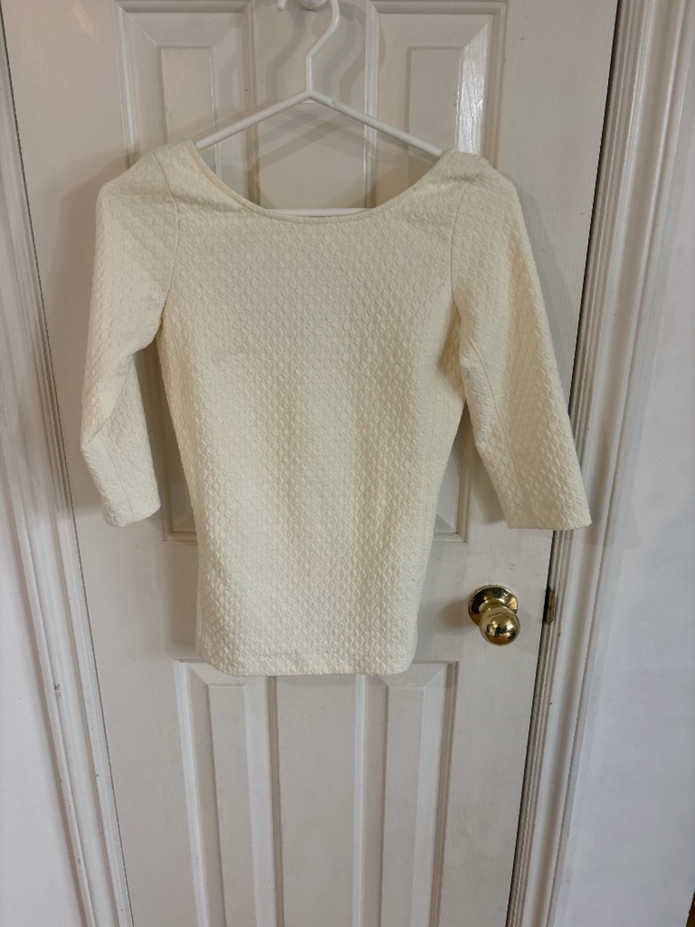 Club Monaco boat neck thick pattern off white top * accepting offers NWT